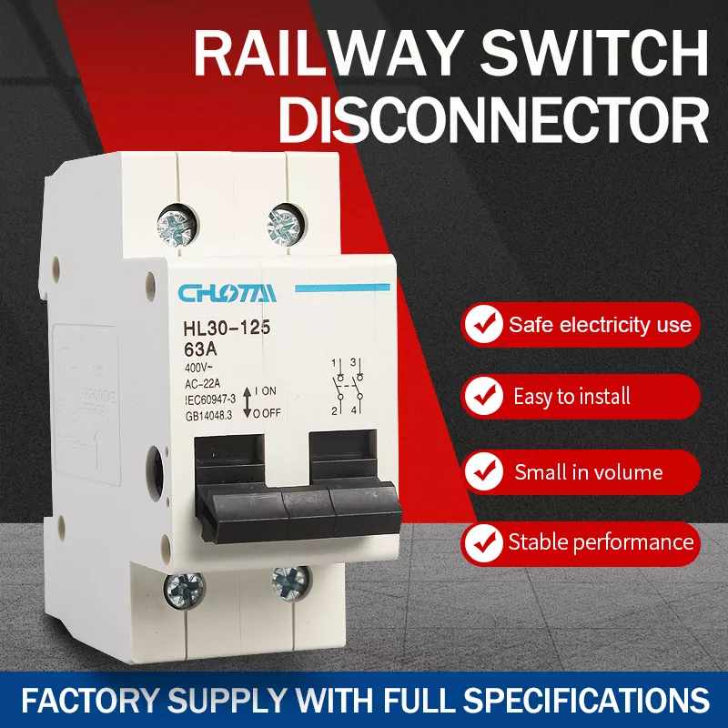 Desconector de interruptor de carril DIN de poste 2P